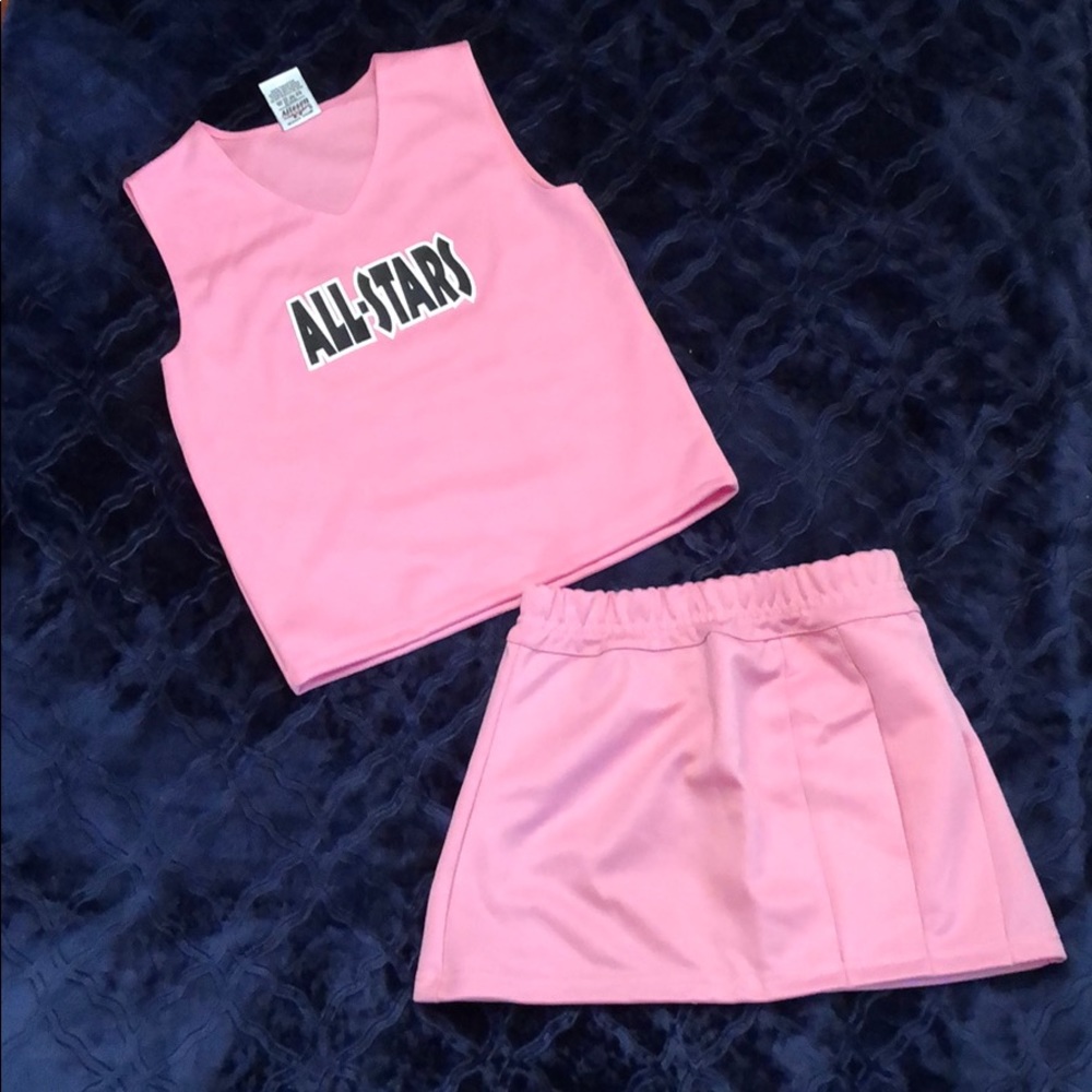 NEW girls size Medium pink cheer uniform